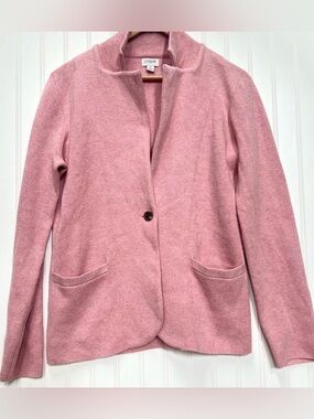 J. Crew Dusty Pink Single-Button Women's Knit Oversize Blazer S